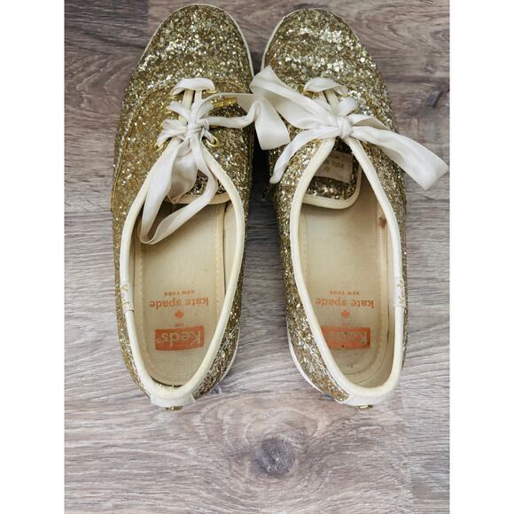 Keds x Kate Spade Gold Sequin Sneakers - Picture 6 of 6